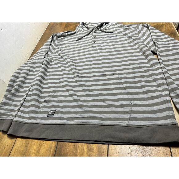 Kimes Ranch Hoodie Mens 2XL Gray Henley Striped Sweater Western Work Cowboy - Picture 2 of 9